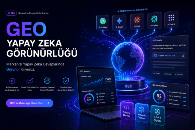 GEO Nedir? Yapay Zeka Çağında Generative Engine Optimization Rehberi GEO Nedir? Yapay Zeka Çağında Generative Engine Optimization Rehberi